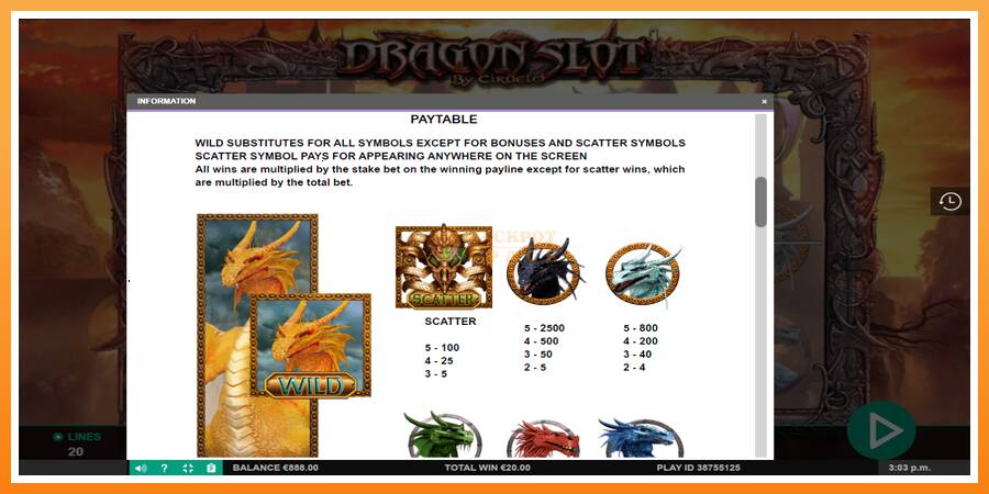 Dragon Slot leikjavél fyrir peninga, mynd 5