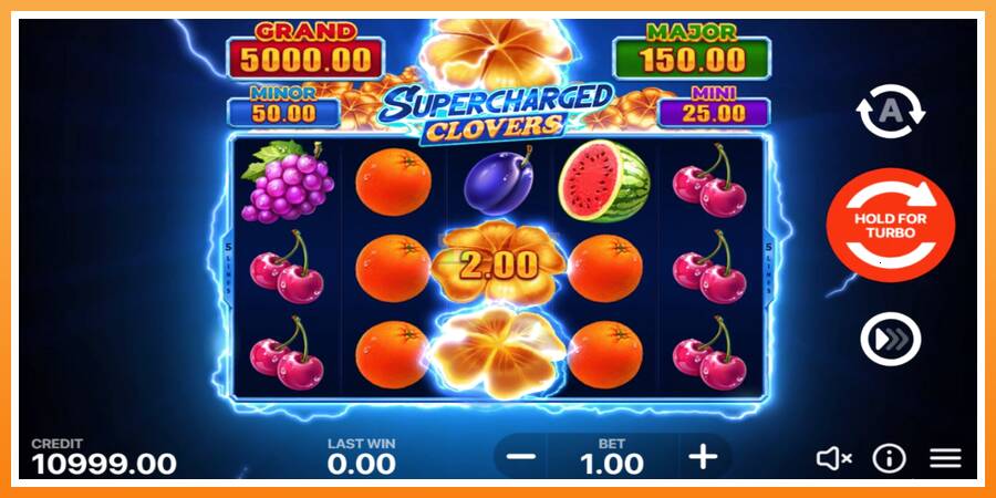 Supercharged Clovers: Hold and Win leikjavél fyrir peninga, mynd 1